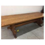 Solid Oak Plank Top Harvest Table