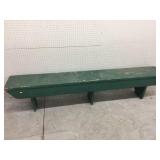 Green-Painted Vintage Porch Bench