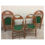 (4) Vintage Wooden Folding Chairs