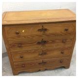 Paint-Decorated 4-Drawer Vintage Chest