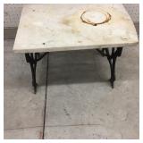 Iron Base w/Marble Top