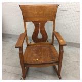 Oak Vintage Rocking Arm Chair
