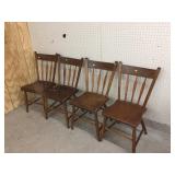 4 Vintage Arrow back Side Chairs