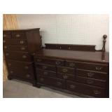 5 Pc Mahogany Bedroom Suite