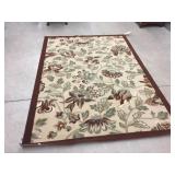Floral Hooked Style Rug