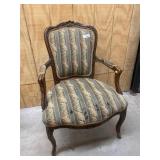 Vintage French Provincial Upholstered Arm Chair