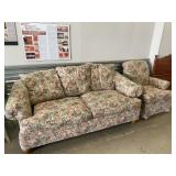 Flex Steel 2Pc Floral Upholstered Living Room Suit