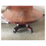 Vintage Mahogany Circular Extension Table