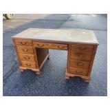 Double Pedestal Leather top Desk
