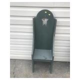 Green Wooden High back Bench