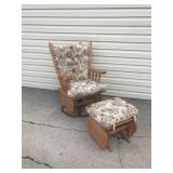 Upholstered Rocking Chair with ottoman