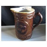 Stoneware Glazed Milk Pitcher