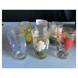 6 Vintage Peanut Butter Glasses
