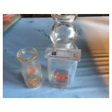 2 Cream Top Dairy Milk Bottles and Photo