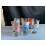 6 Vintage Peanut Butter Glasses