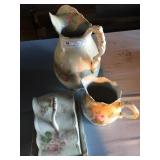 3pcs of Vintage Painted China