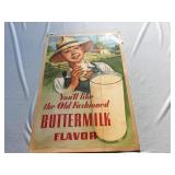 Vintage Paper Litho Advertising for Buttermilk