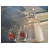 3 Vintage Wawa Dairy Milk Bottles