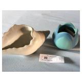 2pc of Van Briggle Signed Art Glass Pottery