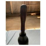 Large Vintage School Bell w/Wooden Turned Handle