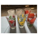 6 Vintage Peanut Butter Glasses