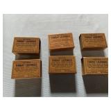 6 Vintage Mearig Throat Lozenges Boxes