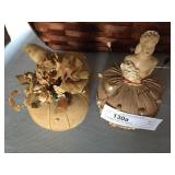 2 Vintage Figural Pin Cushions