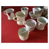 7 Hand-Painted Shaving/Mustache Mugs
