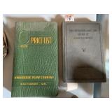 Vintage John Deere Price List and Other Book