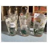 6 Vintage Peanut Butter Glasses