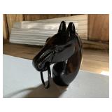 Enameled Horse Head Hitching Post Top