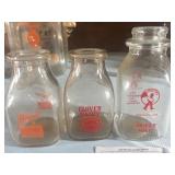 3 Advertising Milk Bottles