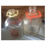 2 Glass Gallon Milk Jars