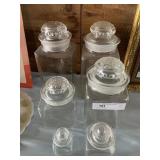 6 Glass Canister Jars