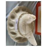 Hen on Nest Egg Plates