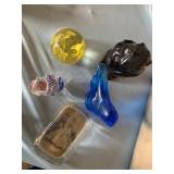5 Art Glass Paperweights