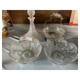 4 Decorative Glass Containers