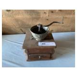 Vintage Wood and Metal Coffee Mill