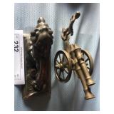 Lion-Form and Cannon-Form Paper Weights