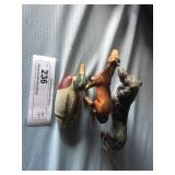 3 Miniature Cast Metal Animals
