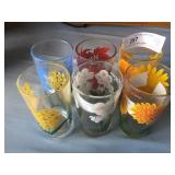 6 Vintage Peanut Butter Glasses