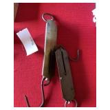 2 Vintage Brass Spring Scales