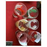6 Vintage Peanut Butter Glasses
