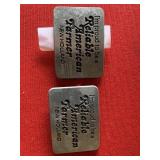 (2) 1982 New Holland Belt Buckles