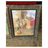 Victorian-Style Print Featuring Dog and Pony