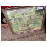 Down by The Well Farm Print in Frames