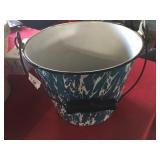 Vintage Agate Blue Swirl Pale