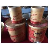 4 Cardboard Ice Cream and Potato Chip Containers