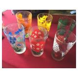 6 Vintage Peanut Butter Glasses