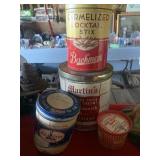 4 Metal and Cardboard Advertising Tins